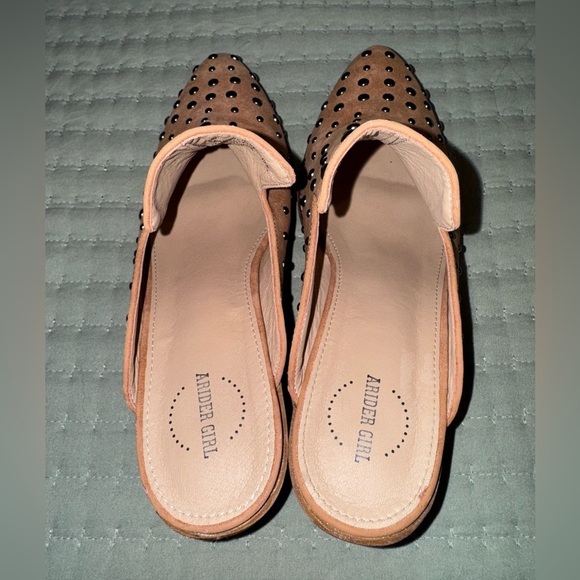 Arider Girl Cara Studded Mule Clogs – Whiskey Brown – Size 7 - Picture 2 of 10